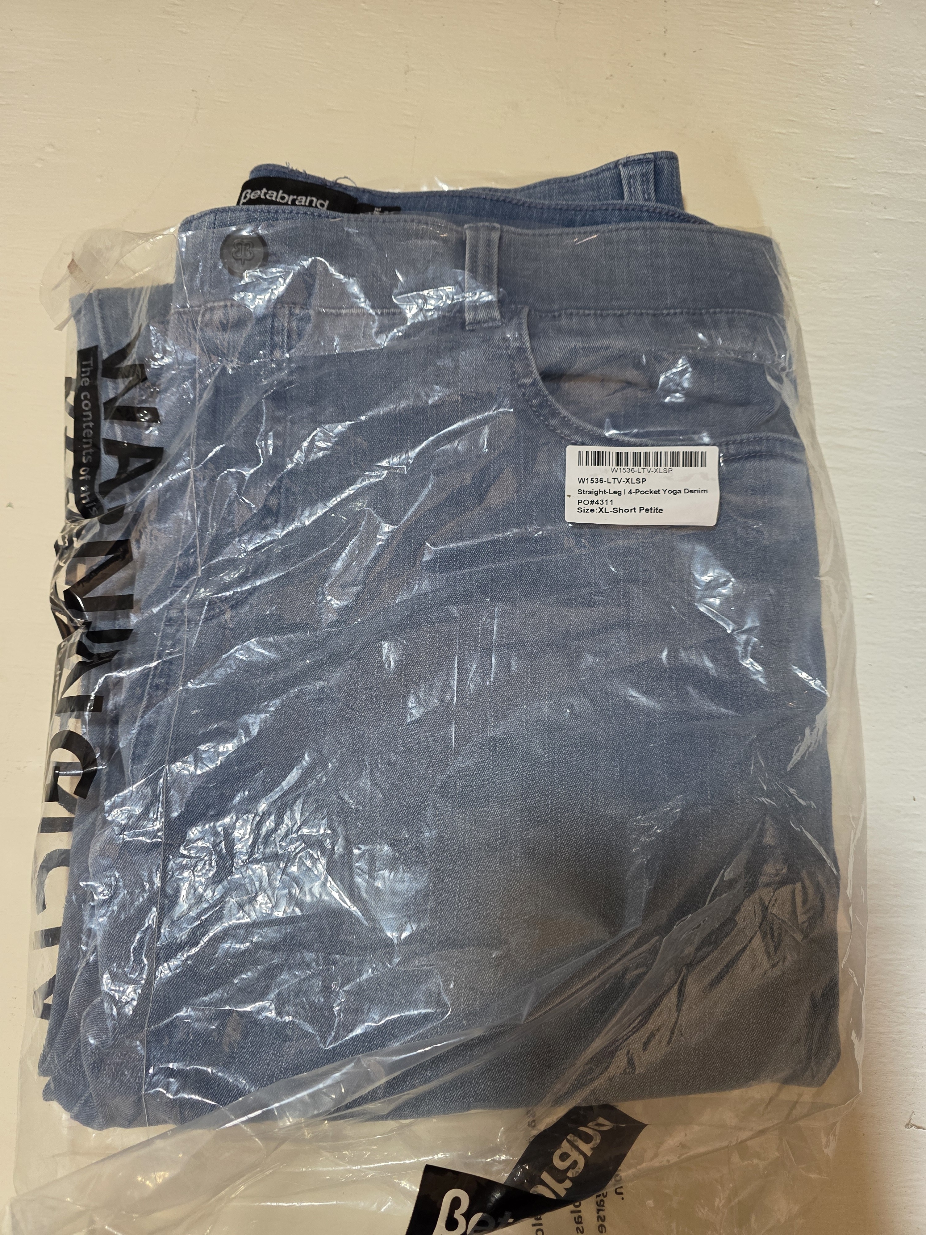 Betabrand Straight Leg Yoga Denim Jeans — image 5 of 5